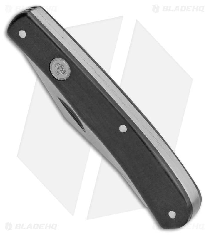 Bear & Son  Large Trapper Traditional Pocket Knife 4.125" Black Delrin 354