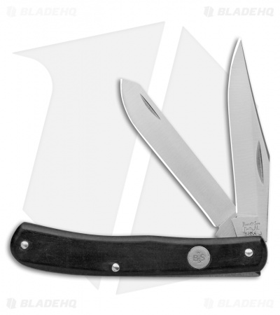 Bear & Son  Large Trapper Traditional Pocket Knife 4.125" Black Delrin 354