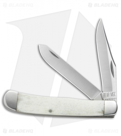Bear and Son Trapper Pocket Knife 2.875" White Bone WSB54 