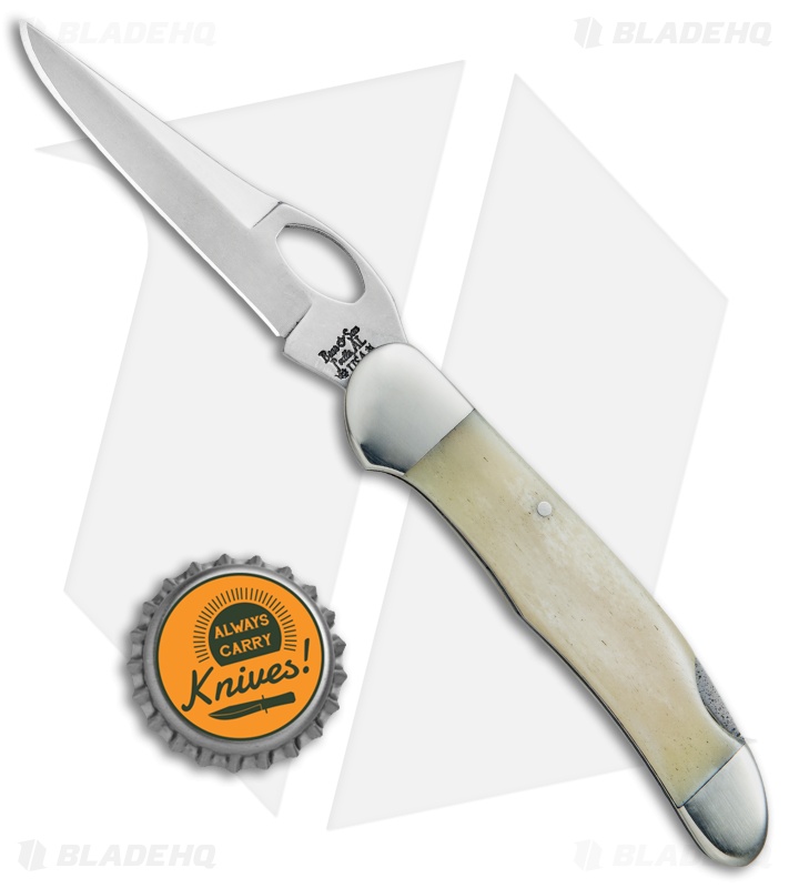 Bear & Son 3.75" Pocket Knife White Smooth Bone WSB149L