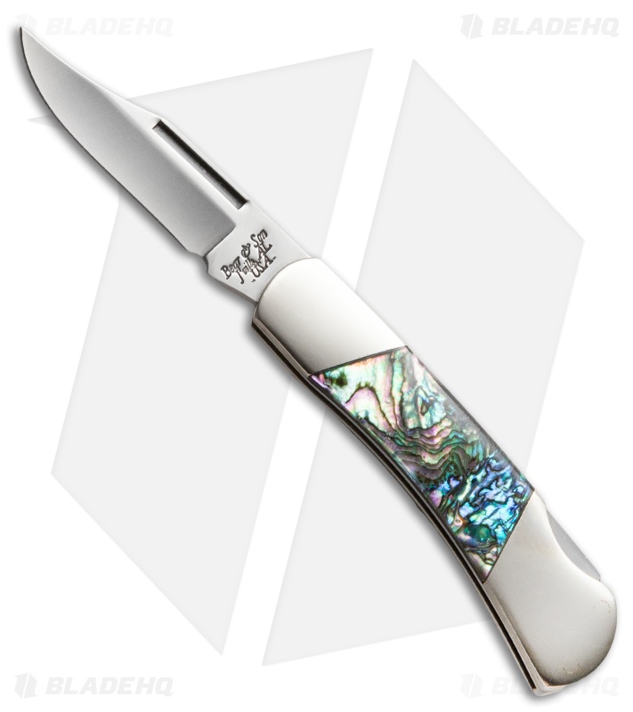 【Samuel Biggin & Son】【白蝶貝/純銀継手】サーバーセット Bear & Son Cutlery Executive Lockback 3
