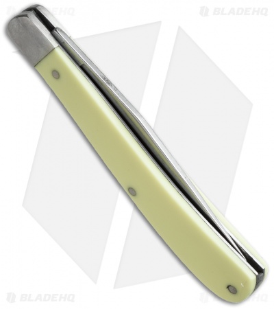 Bear & Son Slimline Slip Joint Knife 3.875" Yellow Delrin C3148