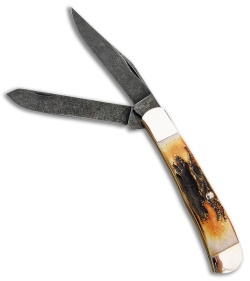 Bear & Son Bear and Son Trapper Stag Slip Joint Damascus 3.25" - $144.95 at Blade HQ