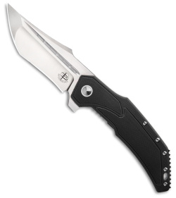 Begg Knives Astio Frame Lock Knife Black G-10 (3.5" Satin) BG008