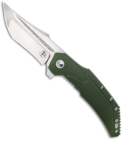 Begg Knives Astio Frame Lock Knife OD Green G-10 (3.5" Satin) BG007