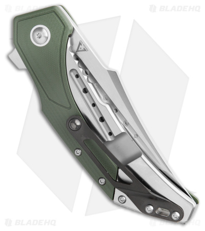 Begg Knives Astio Frame Lock Knife OD Green G-10 (3.5" Satin) BG007