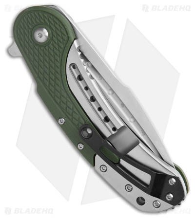 Begg Knives Bodega Frame Lock Knife OD Green G-10 (3.5" Satin) BG012