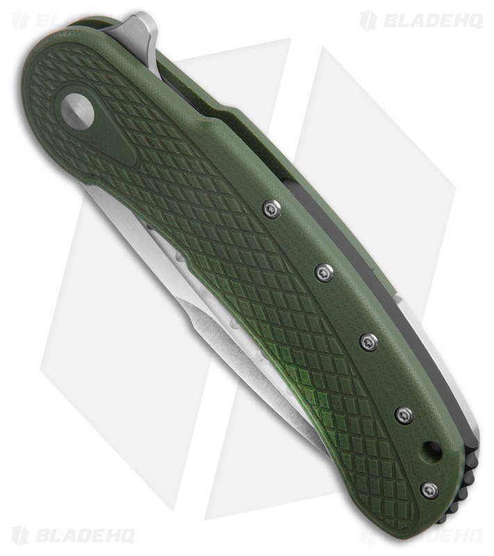 Begg Knives Bodega Frame Lock Knife OD Green G-10 (3.5" Satin) BG012