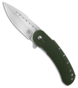 Begg Knives Bodega Frame Lock Knife OD Green G-10 (3.5" Satin) BG012