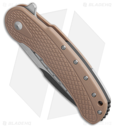 Begg Knives Bodega Frame Lock Knife Tan G-10 (3.5" Satin) BG011