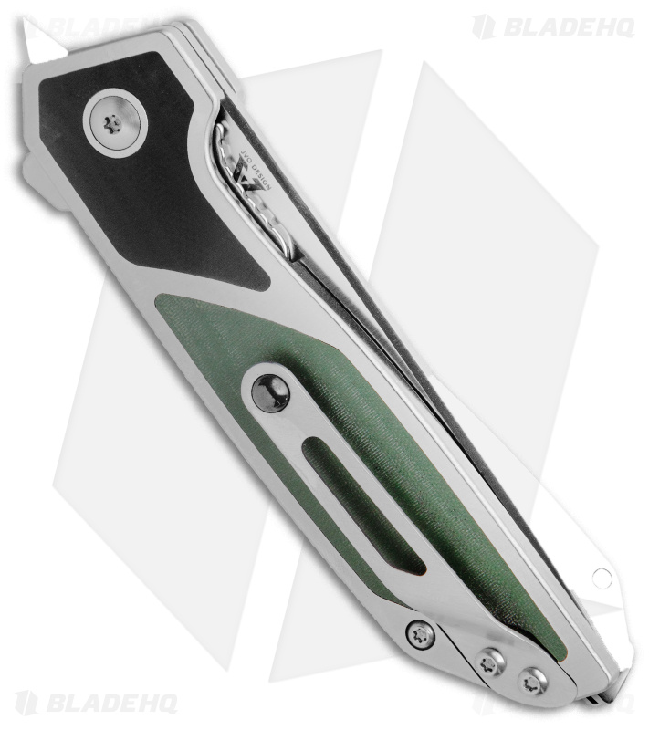 Begg Knives Diamici Knife Black/Green  G-10 (3" Satin) BG014