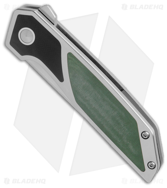 Begg Knives Diamici Knife Black/Green  G-10 (3" Satin) BG014