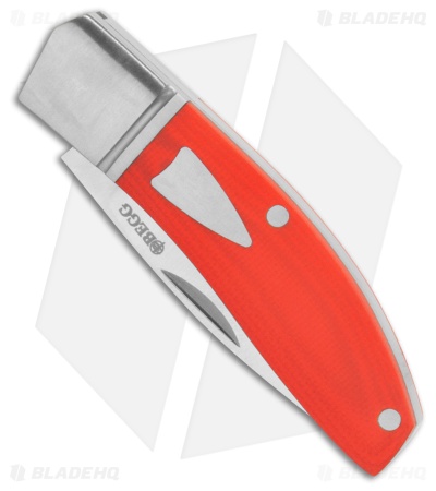 Begg Knives JVO Design Mini Drop Point Slip Joint Knife Red G-10 (2.4" Satin)
