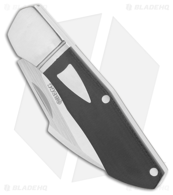 Begg Knives JVO Design Hawkbill Slip Joint Knife Black/Satin G-10 (2.3" Satin)