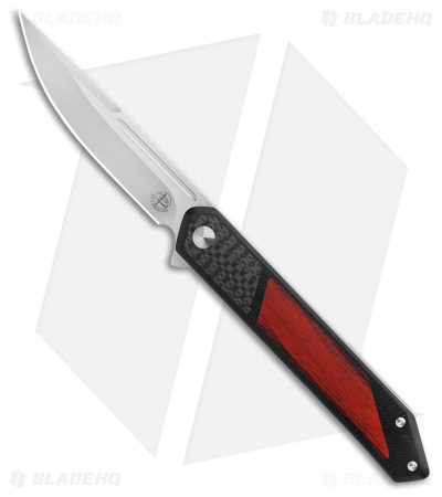Begg Knives Kwaiken Knife Black G-10 + CF/Rose Wood (3.5" Satin) 