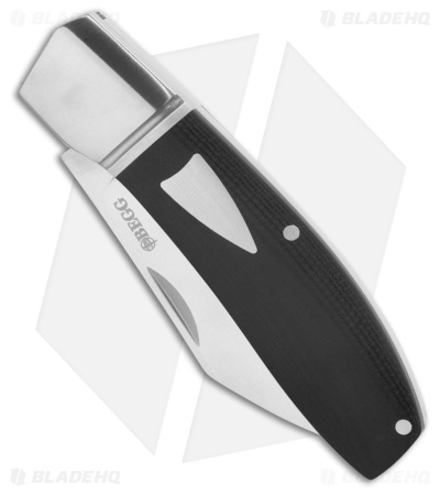 Begg Knives JVO Design Sheepfoot Slip Joint Knife Black G-10 (3" Satin)