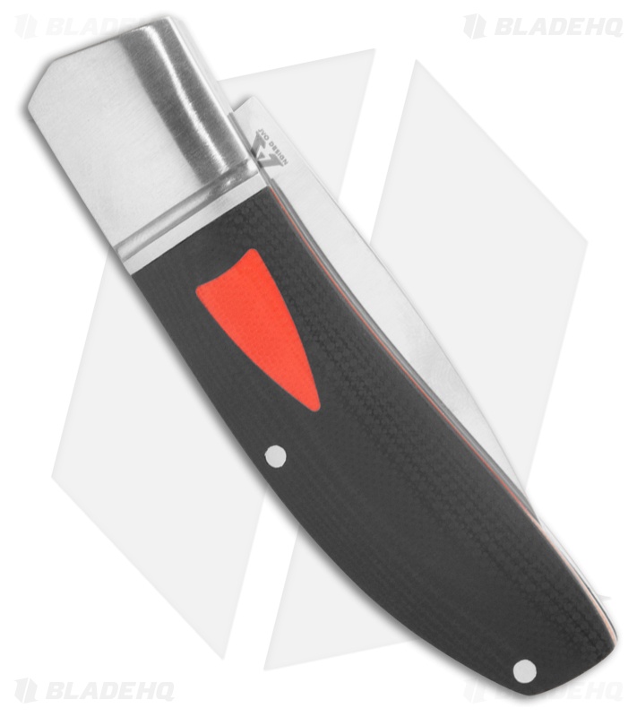 Begg Knives JVO Design Spear Point Slip Joint Knife Black/Red G-10 (3" Satin)
