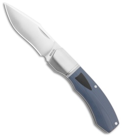 Begg Knives JVO Design Recurve Slip Joint Knife Blue/Black G-10 (4" Satin)