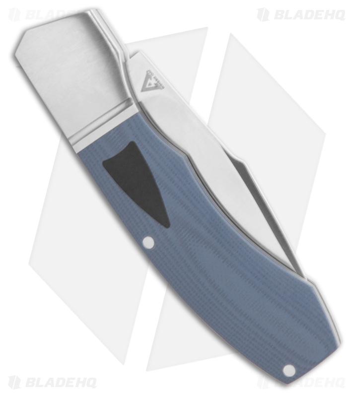 Begg Knives JVO Design Recurve Slip Joint Knife Blue/Black G-10 (4" Satin)