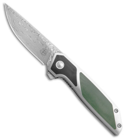 Begg Knives Diamici Knife Black/Green G-10 (3" VG-10 Damascus)