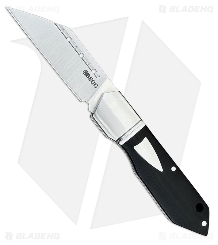 Begg Knives JVO Design Bullet Train Slip Joint Knife Black G-10 (2.7" Satin)