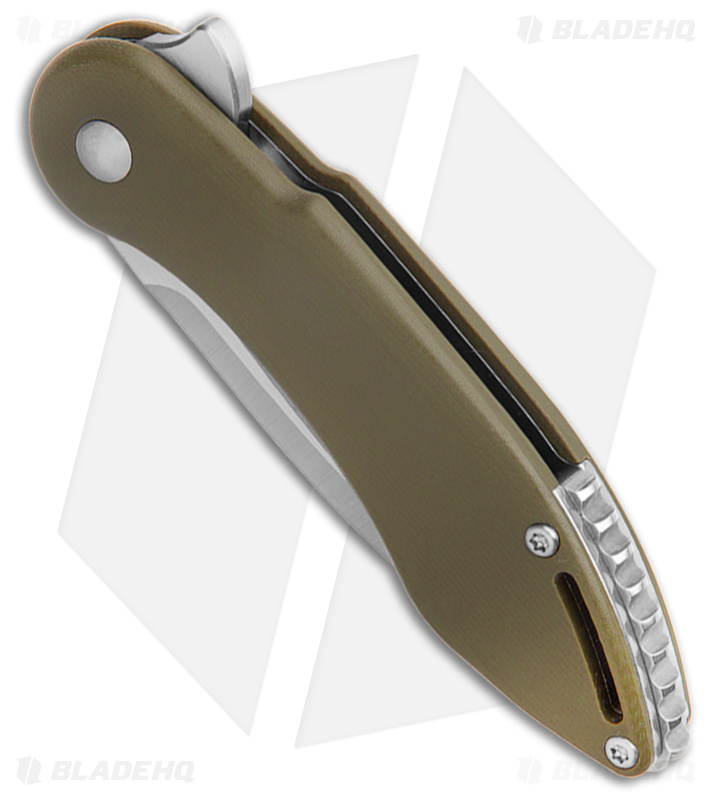 Begg Knives Mini Glimpse Knife OD Green G-10 (3" Satin D2) 