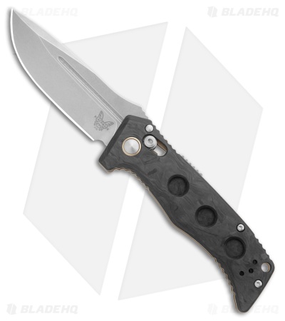 Benchmade Mini Auto Adamas AXIS Lock Knife Black Carbon Fiber (3.25" SW) 2730-03