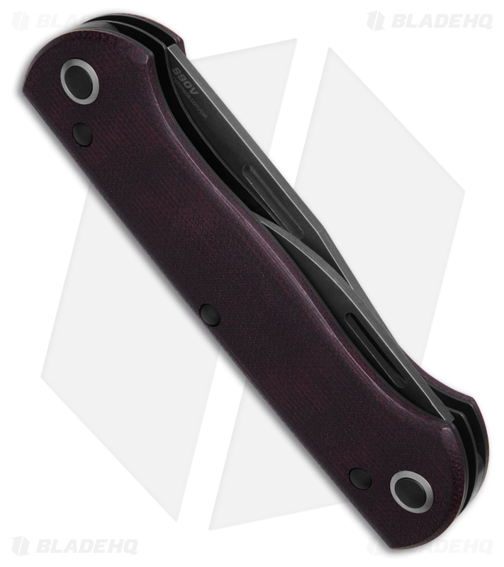 Benchmade Weekender Slip Joint Knife Burgundy Micarta (3" SW Black DLC) 317BK-2