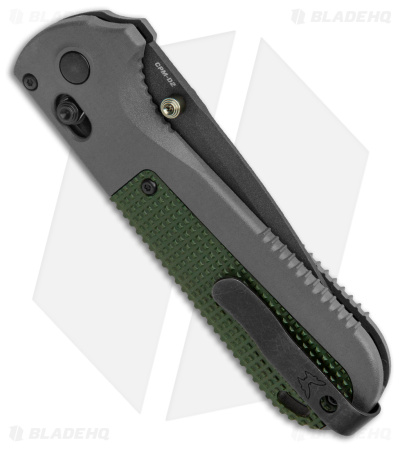 Benchmade Redoubt AXIS Lock Knife Green/Gray Grivory (3.6" Cerakote Serr) 430SBK