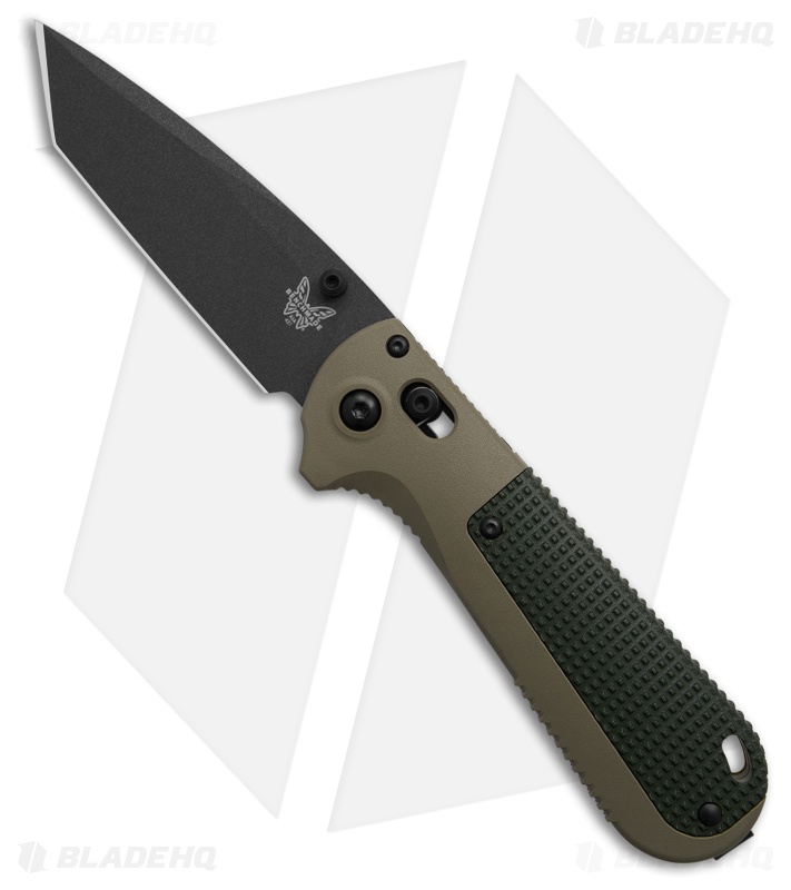 Benchmade Redoubt Tanto AXIS Lock Knife Ranger Green Grivory (3.5" Black)