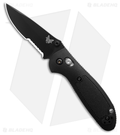 Benchmade Mini Griptilian AXIS Lock Knife Black (2.9" Black Serr) 556SBK-S30V