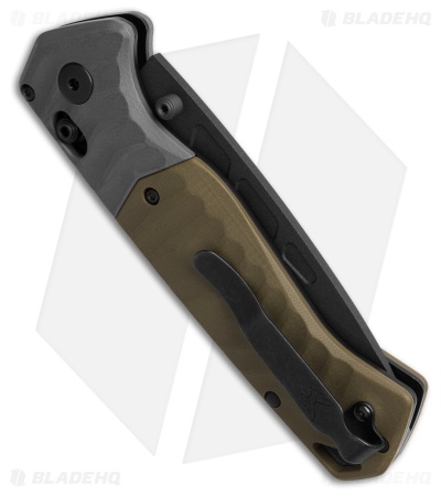 Benchmade PSK AXIS-Assist Knife Gray/OD Green G-10 (3.45" Cerakote) 593BK