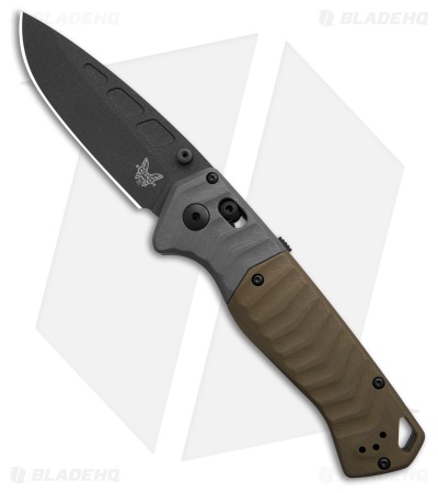 Benchmade PSK AXIS-Assist Knife Gray/OD Green G-10 (3.45" Cerakote) 593BK