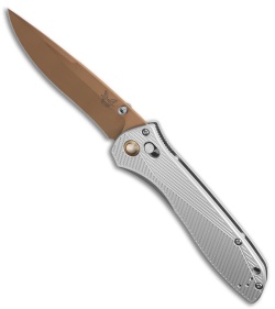 Benchmade Seven | Ten  AXIS Lock Knife Gray Aluminum (4" FDE PVD) 710FE-24