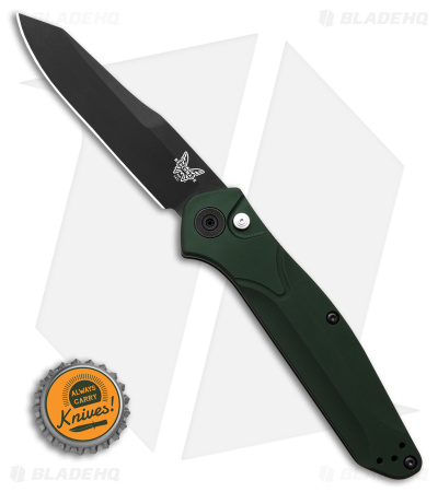 Benchmade Osborne 9400 Automatic Knife Green Aluminum (3.4" Black)