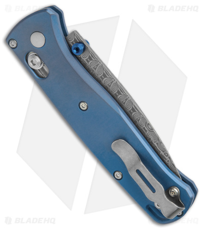 Benchmade Bugout AXIS Lock Knife Blue Ti (Dama) - Blade HQ