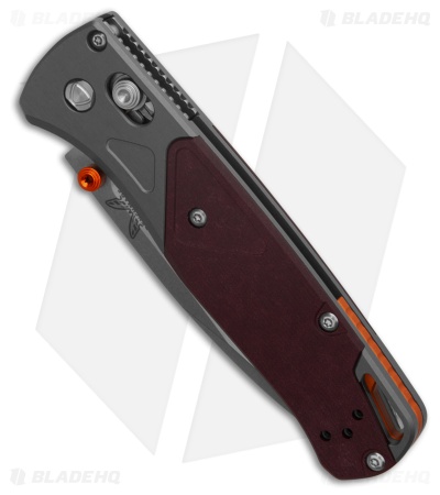 Benchmade Bugout AXIS Lock Knife Ash Gray Al/Redstone Richlite (3.2" SW)