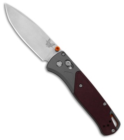 Benchmade Bugout AXIS Lock Knife Ash Gray Al/Redstone Richlite (3.2&quot; SW) | 219434