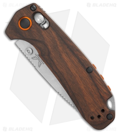 Benchmade North Fork AXIS Lock Knife Stabilized Wood (3" Stonewash) 15032