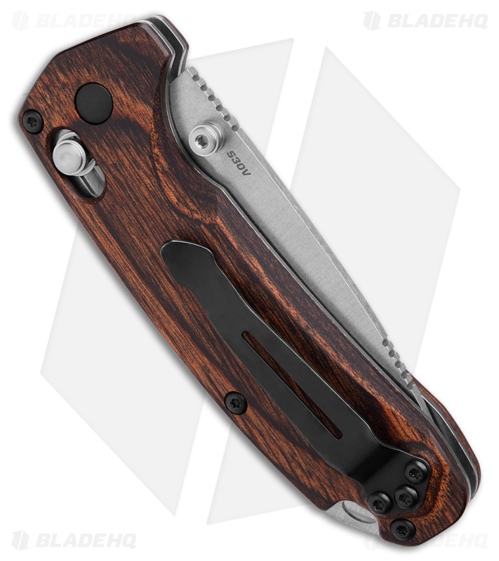 Benchmade North Fork AXIS Lock Knife Wood (2.97" Stonewash) 15031-2