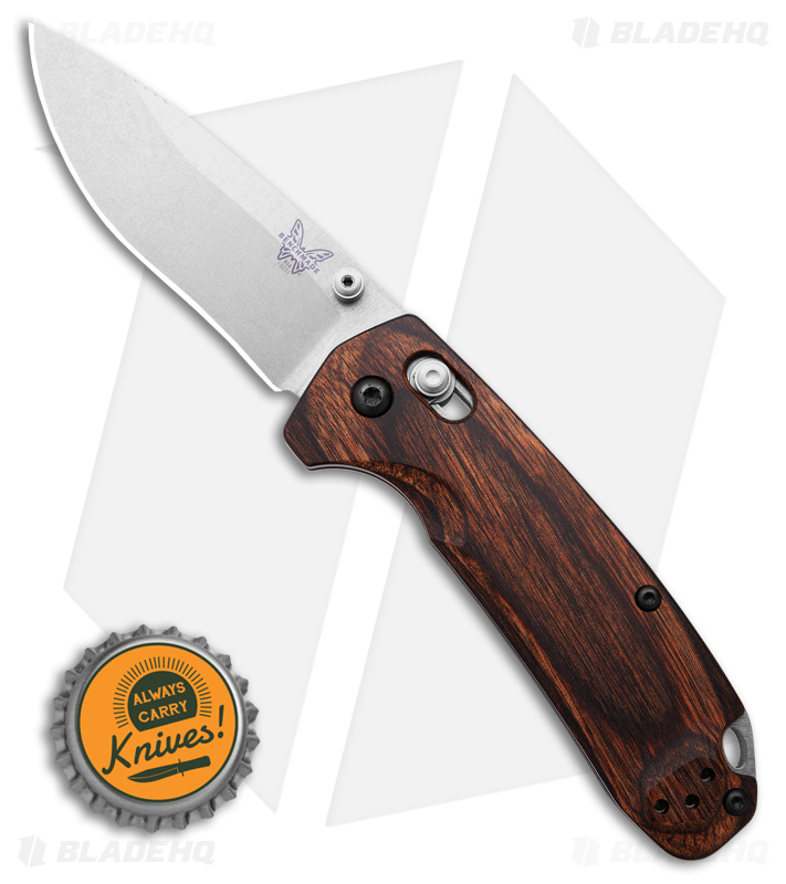 Benchmade North Fork AXIS Lock Knife Wood (2.97" Stonewash) 15031-2