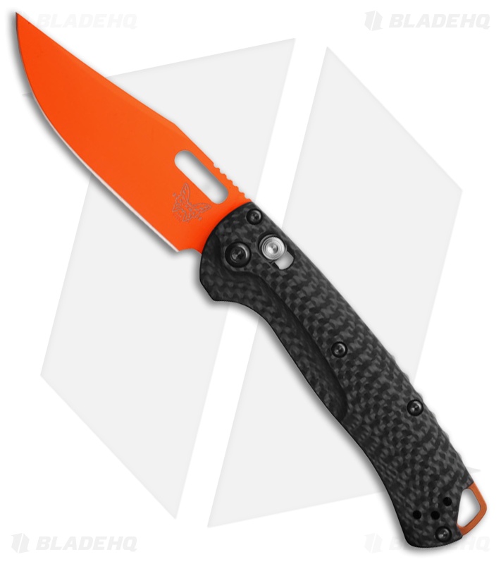 Benchmade Mini Taggedout AXIS Lock Knife Carbon Fiber (3" Orange) 15533OR-01