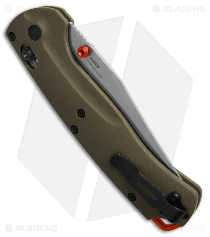 Benchmade Taggedout AXIS Lock Knife OD Green G-10 (3.5" Satin) 15536