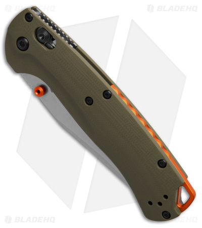 Benchmade Taggedout AXIS Lock Knife OD Green G-10 (3.5" Satin) 15536