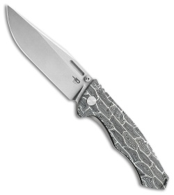 Bestech Koens Craft Keen II Frame Lock Knife Black/White G-10/Ti (4.2" Satin/SW)