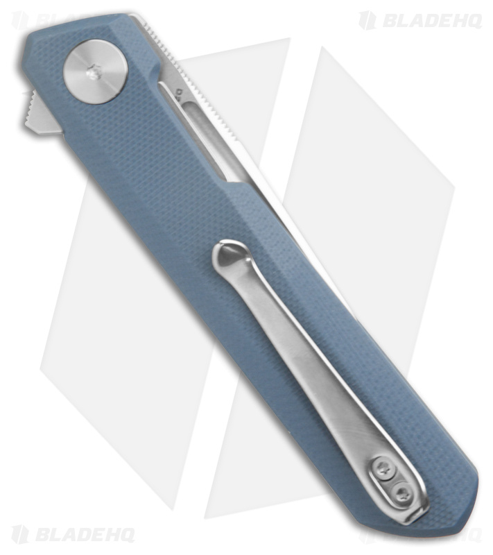 Bestechman Mini Dundee Liner Lock Knife Gray G-10 (2.9" Satin)