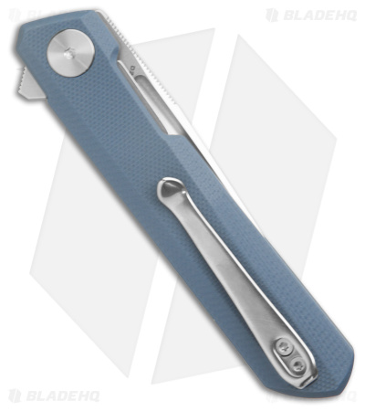 Bestechman Mini Dundee Liner Lock Knife Gray G-10 (2.9" Satin)