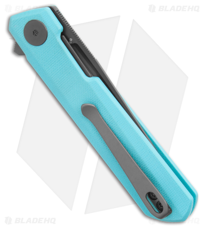 Bestechman Mini Dundee Liner Lock Knife Light Blue G-10 (2.9" Black)