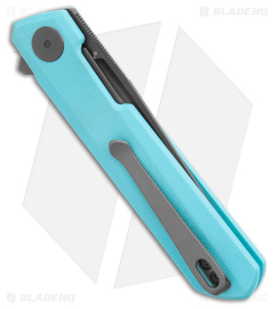 Bestechman Mini Dundee Liner Lock Knife Light Blue G-10 (2.9" Black)