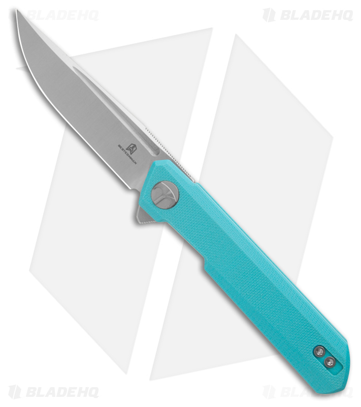Bestechman Mini Dundee Liner Lock Knife Light Blue G-10 (2.9" Satin)